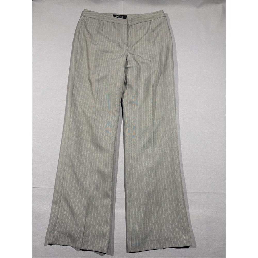 Kasper Classics Dress Pants Womens 8 Gray Straight Leg Lined Career Polyester